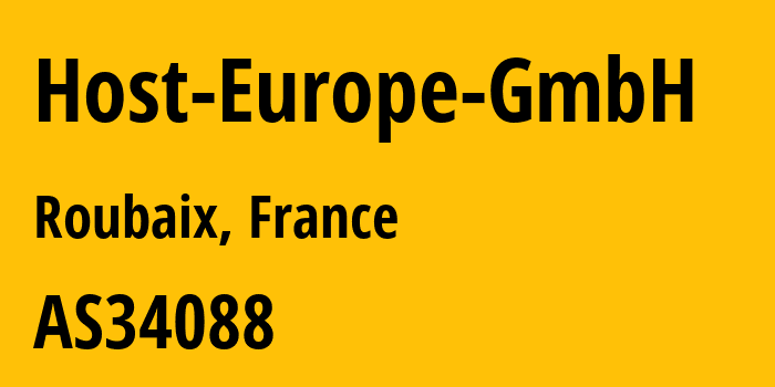 Информация о провайдере Host-Europe-GmbH AS34088 Host Europe GmbH: все IP-адреса, network, все айпи-подсети