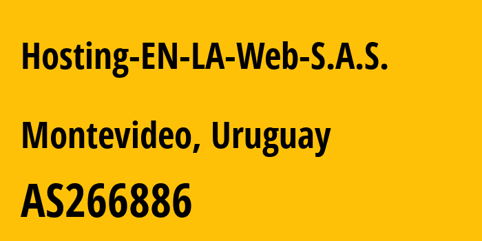 Информация о провайдере Hosting-EN-LA-Web-S.A.S. AS266886 HOSTING EN LA WEB S.A.S.: все IP-адреса, network, все айпи-подсети