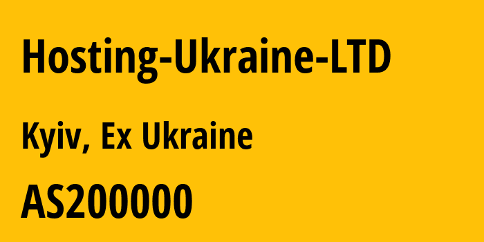 Информация о провайдере Hosting-Ukraine-LTD AS200000 Hosting Ukraine LTD: все IP-адреса, network, все айпи-подсети
