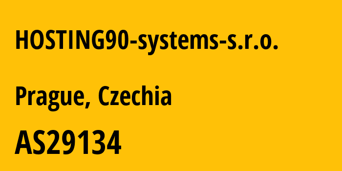 Информация о провайдере HOSTING90-systems-s.r.o. AS29134 Webglobe, s.r.o.: все IP-адреса, network, все айпи-подсети