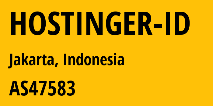 Информация о провайдере HOSTINGER-ID AS47583 Hostinger International Limited: все IP-адреса, network, все айпи-подсети