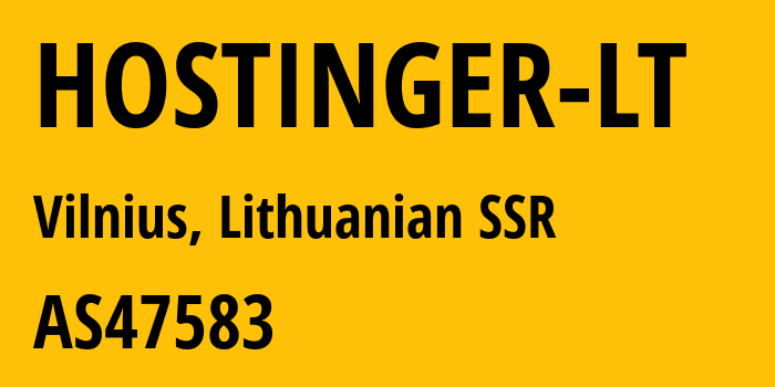 Информация о провайдере HOSTINGER-LT AS47583 Hostinger International Limited: все IP-адреса, network, все айпи-подсети