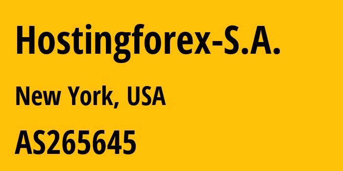 Информация о провайдере Hostingforex-S.A. AS265645 HOSTINGFOREX S.A.: все IP-адреса, network, все айпи-подсети