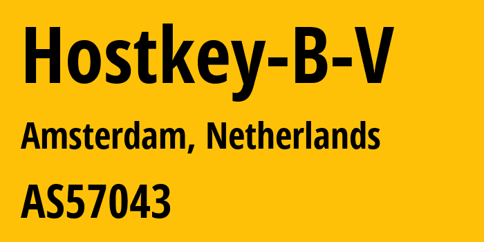 Информация о провайдере Hostkey-B-V AS57043 HOSTKEY B.V.: все IP-адреса, network, все айпи-подсети