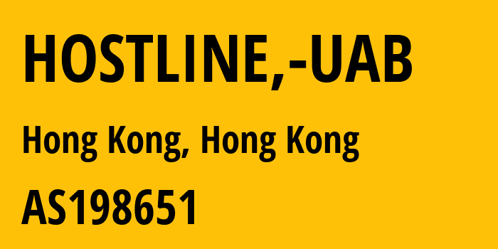 Информация о провайдере HOSTLINE,-UAB AS198651 HOSTLINE, UAB: все IP-адреса, network, все айпи-подсети