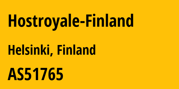 Информация о провайдере Hostroyale-Finland AS51765 Oy Crea Nova Hosting Solution Ltd: все IP-адреса, network, все айпи-подсети