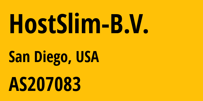 Информация о провайдере HostSlim-B.V. AS207083 HostSlim B.V.: все IP-адреса, network, все айпи-подсети