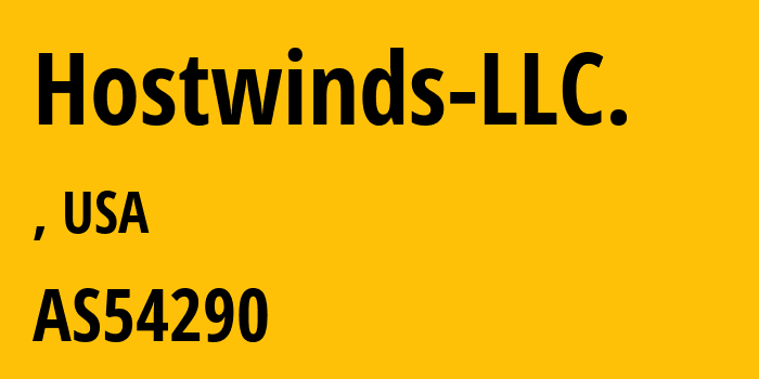 Информация о провайдере Hostwinds-LLC. AS54290 Hostwinds LLC.: все IP-адреса, network, все айпи-подсети