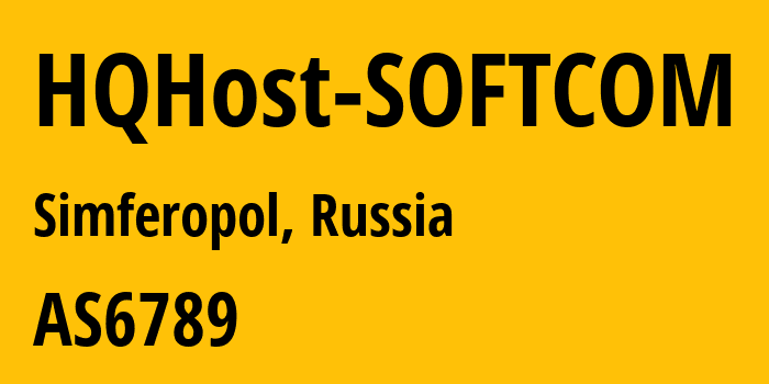 Информация о провайдере HQHost-SOFTCOM AS6789 CRELCOM LLC: все IP-адреса, network, все айпи-подсети