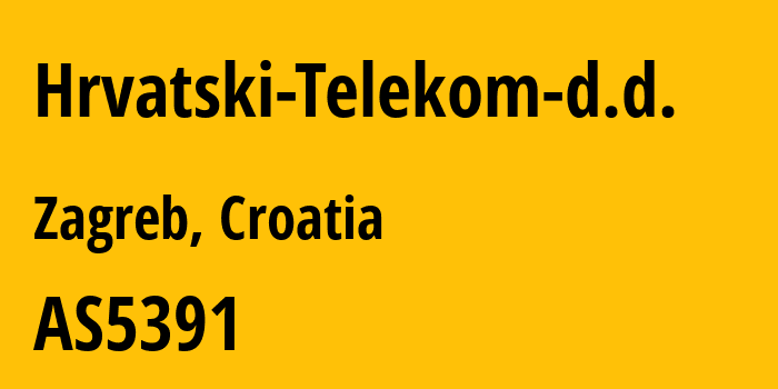 Информация о провайдере Hrvatski-Telekom-d.d. AS5391 Hrvatski Telekom d.d.: все IP-адреса, network, все айпи-подсети