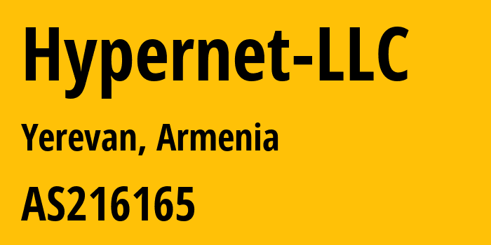 Информация о провайдере Hypernet-LLC AS216165 HYPERNET LLC: все IP-адреса, network, все айпи-подсети