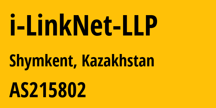 Информация о провайдере i-LinkNet-LLP AS215802 i-LinkNet LLP: все IP-адреса, network, все айпи-подсети