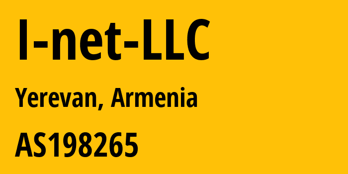 Информация о провайдере I-net-LLC AS198265 I-NET LLC: все IP-адреса, network, все айпи-подсети