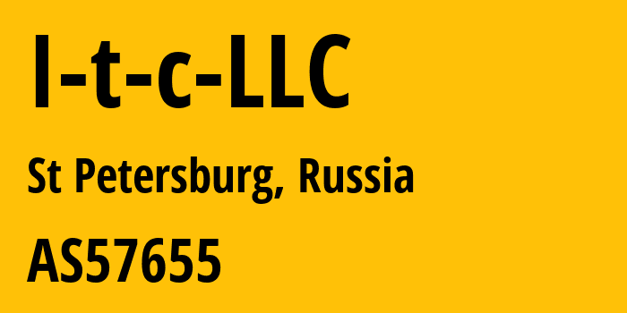 Информация о провайдере I-t-c-LLC AS57655 I-T-C LLC: все IP-адреса, network, все айпи-подсети