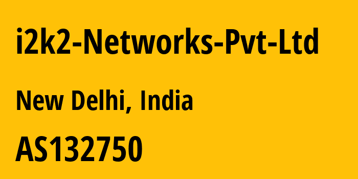 Информация о провайдере i2k2-Networks-Pvt-Ltd AS132750 i2k2 Networks Pvt Ltd: все IP-адреса, network, все айпи-подсети