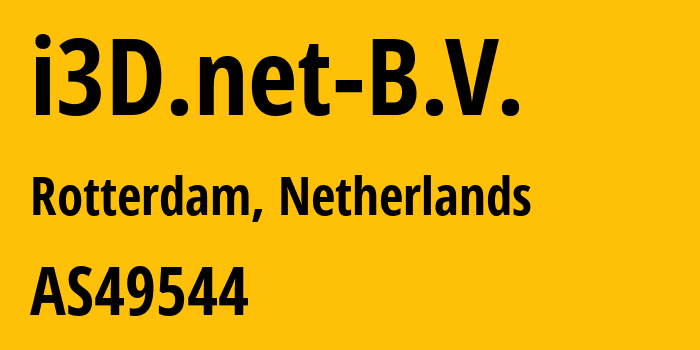 Информация о провайдере i3D.net-B.V. AS49544 i3D.net B.V: все IP-адреса, network, все айпи-подсети