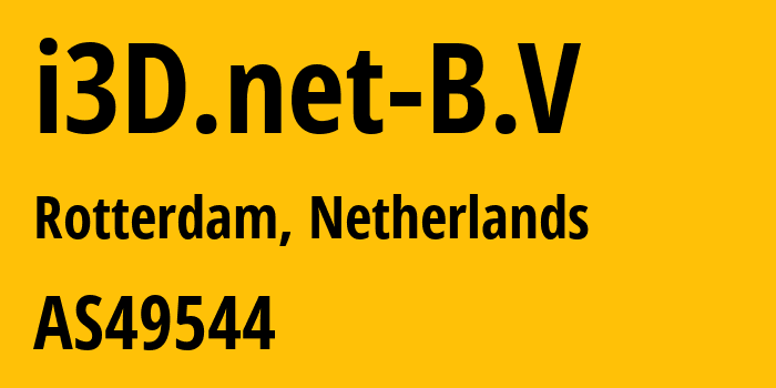 Информация о провайдере i3D.net-B.V AS49544 i3D.net B.V: все IP-адреса, network, все айпи-подсети