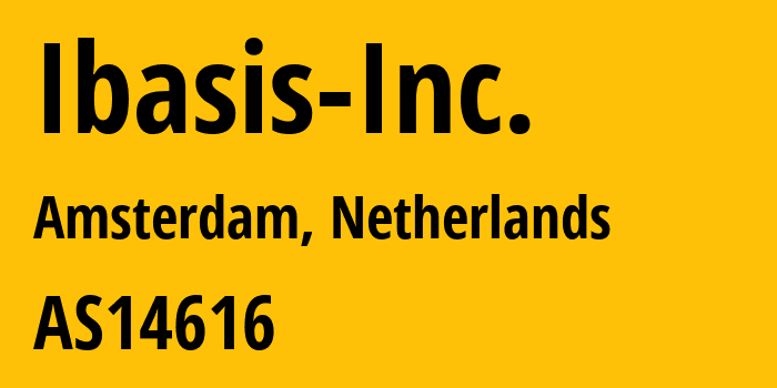 Информация о провайдере Ibasis-Inc. AS14616 IBASIS INC.: все IP-адреса, network, все айпи-подсети