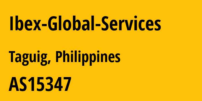 Информация о провайдере Ibex-Global-Services AS15347 IBEX Global Solutions: все IP-адреса, network, все айпи-подсети