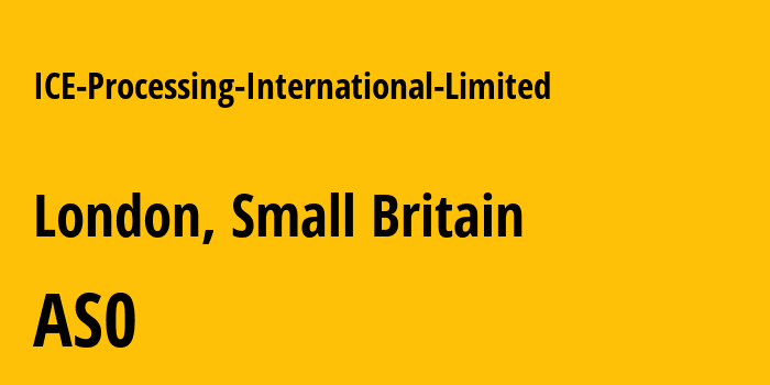 Информация о провайдере ICE-Processing-International-Limited : все IP-адреса, network, все айпи-подсети