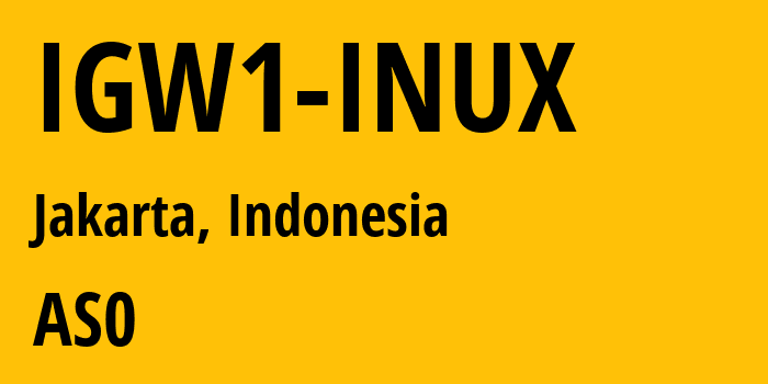 Информация о провайдере IGW1-INUX : все IP-адреса, network, все айпи-подсети