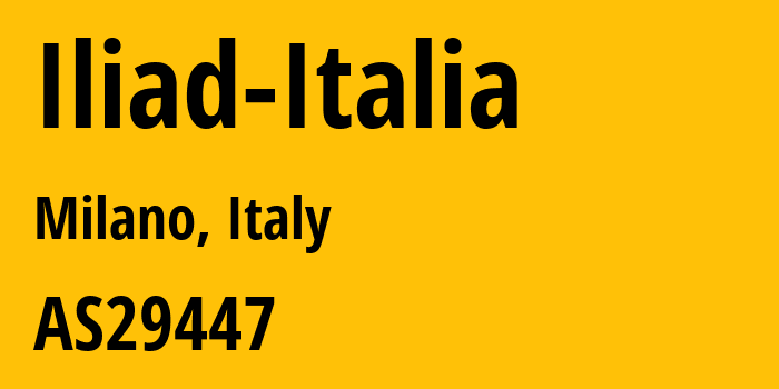 Информация о провайдере Iliad-Italia AS29447 SCALEWAY S.A.S.: все IP-адреса, network, все айпи-подсети