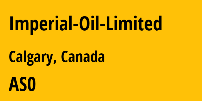 Информация о провайдере Imperial-Oil-Limited : все IP-адреса, network, все айпи-подсети