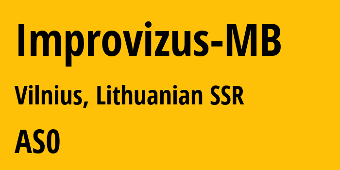 Информация о провайдере Improvizus-MB : все IP-адреса, network, все айпи-подсети