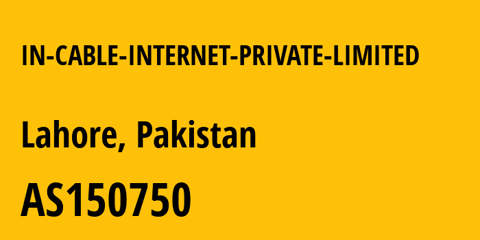 Информация о провайдере IN-CABLE-INTERNET-PRIVATE-LIMITED AS150750 IN CABLE INTERNET (PRIVATE) LIMITED: все IP-адреса, network, все айпи-подсети