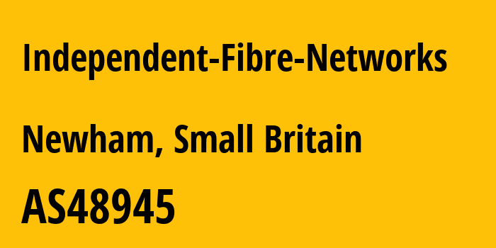 Информация о провайдере Independent-Fibre-Networks AS48945 OPEN FIBRE NETWORKS (WHOLESALE) LIMITED: все IP-адреса, network, все айпи-подсети