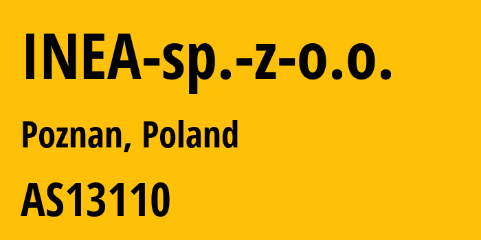 Информация о провайдере INEA-sp.-z-o.o. AS13110 INEA sp. z o.o.: все IP-адреса, network, все айпи-подсети