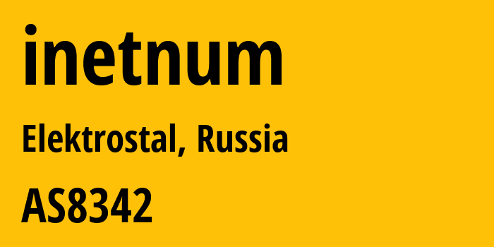 Информация о провайдере inetnum AS8342 JSC RTComm.RU: все IP-адреса, network, все айпи-подсети