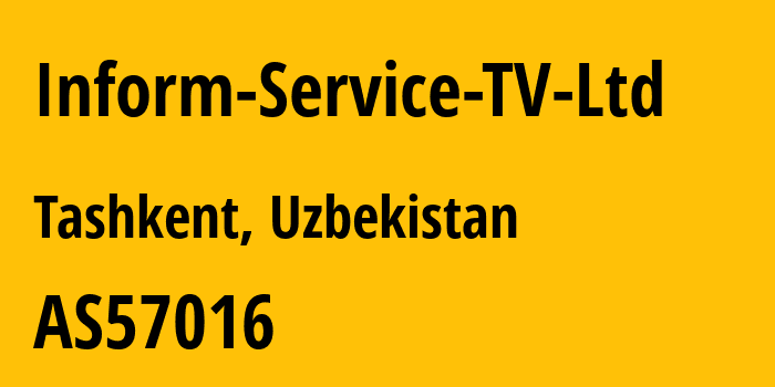 Информация о провайдере Inform-Service-TV-Ltd AS57016 Inform-Service TV Ltd.: все IP-адреса, network, все айпи-подсети