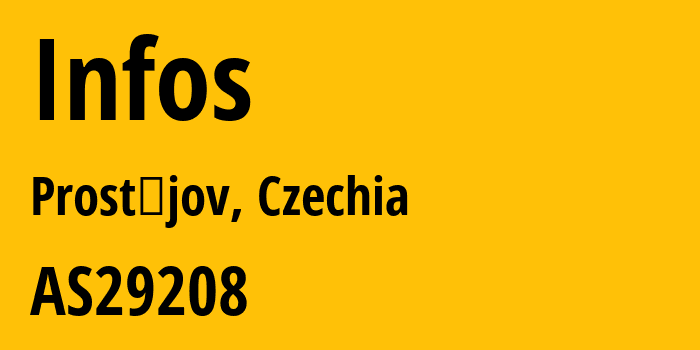 Информация о провайдере Infos AS29208 Quantcom, a.s.: все IP-адреса, network, все айпи-подсети