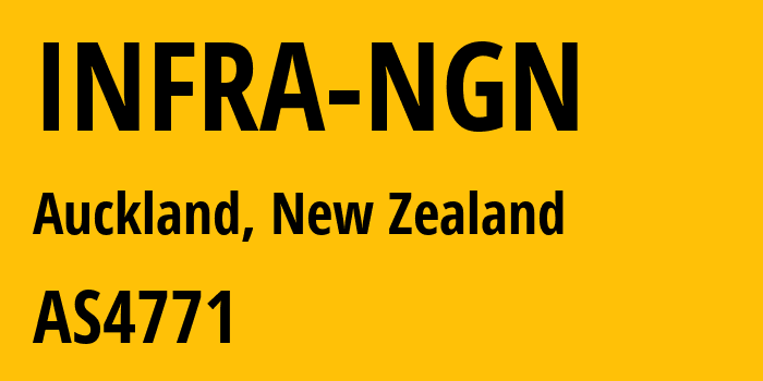 Информация о провайдере INFRA-NGN AS4771 Spark New Zealand Trading Ltd.: все IP-адреса, network, все айпи-подсети