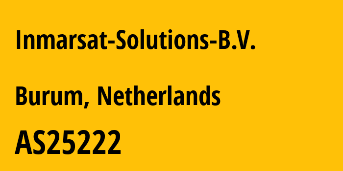 Информация о провайдере Inmarsat-Solutions-B.V. AS25222 Inmarsat Solutions B.V.: все IP-адреса, network, все айпи-подсети