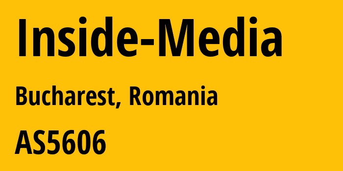 Информация о провайдере Inside-Media AS5606 GTS Telecom SRL: все IP-адреса, network, все айпи-подсети