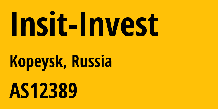 Информация о провайдере Insit-Invest AS12389 PJSC Rostelecom: все IP-адреса, network, все айпи-подсети