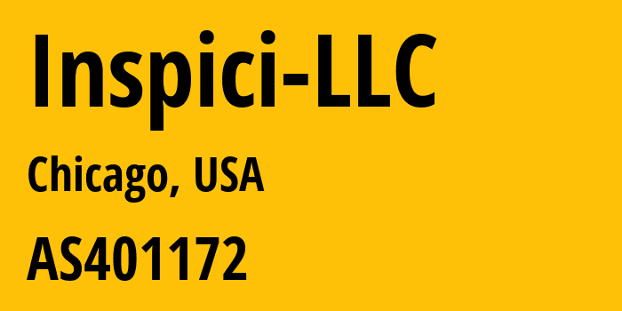 Информация о провайдере Inspici-LLC AS401172 Inspici LLC: все IP-адреса, network, все айпи-подсети