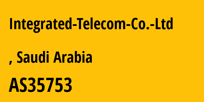 Информация о провайдере Integrated-Telecom-Co.-Ltd AS35753 Integrated Telecom Co. Ltd: все IP-адреса, network, все айпи-подсети