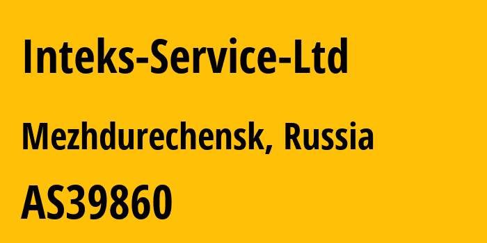 Информация о провайдере Inteks-Service-Ltd AS39860 Inteks Service Ltd.: все IP-адреса, network, все айпи-подсети