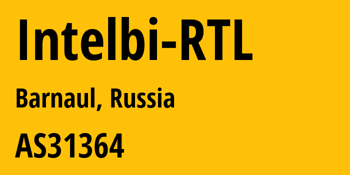 Информация о провайдере Intelbi-RTL AS31364 Joint Stock Company TransTeleCom: все IP-адреса, network, все айпи-подсети