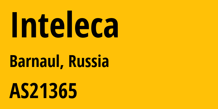 Информация о провайдере Inteleca AS21365 MTS PJSC: все IP-адреса, network, все айпи-подсети