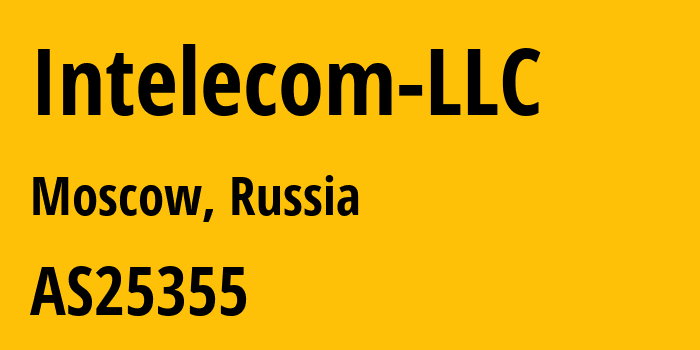 Информация о провайдере Intelecom-LLC AS25355 Intelecom LLC: все IP-адреса, network, все айпи-подсети