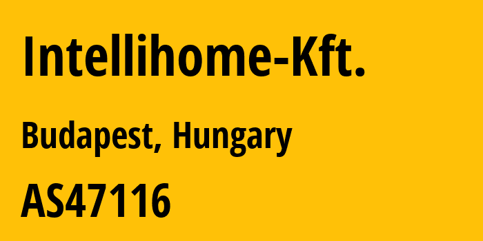 Информация о провайдере Intellihome-Kft. AS47116 Intellihome Tavkozlesi Szolgaltato Kft: все IP-адреса, network, все айпи-подсети