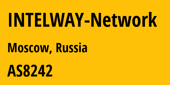 Информация о провайдере INTELWAY-Network AS8242 Apex Telecom Ltd.: все IP-адреса, network, все айпи-подсети