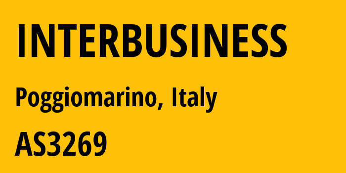 Информация о провайдере INTERBUSINESS AS3269 Telecom Italia S.p.A.: все IP-адреса, network, все айпи-подсети