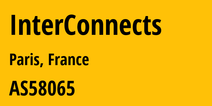 Информация о провайдере InterConnects AS58065 Orion Network Limited: все IP-адреса, network, все айпи-подсети