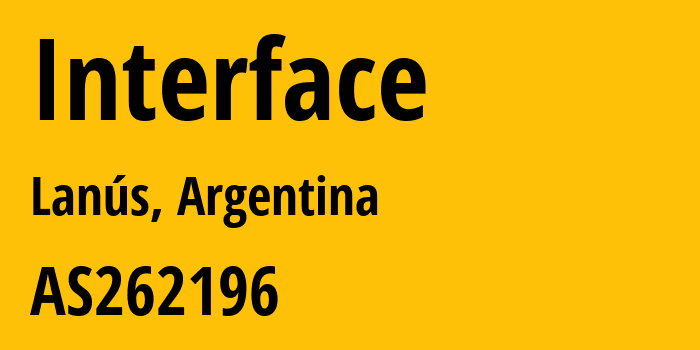 Информация о провайдере Interface AS262196 Interface: все IP-адреса, network, все айпи-подсети