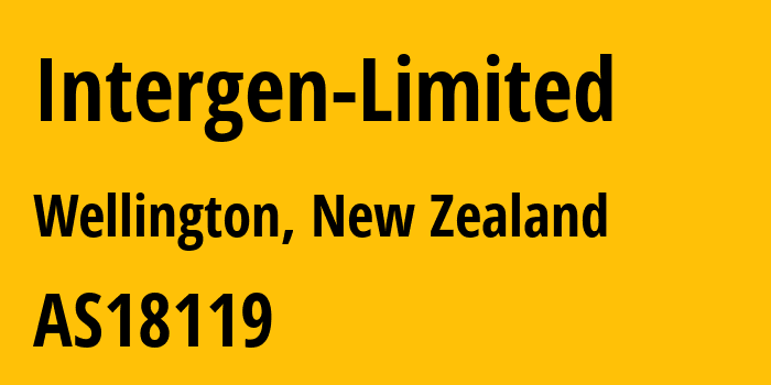 Информация о провайдере Intergen-Limited AS18119 ACSData: все IP-адреса, network, все айпи-подсети